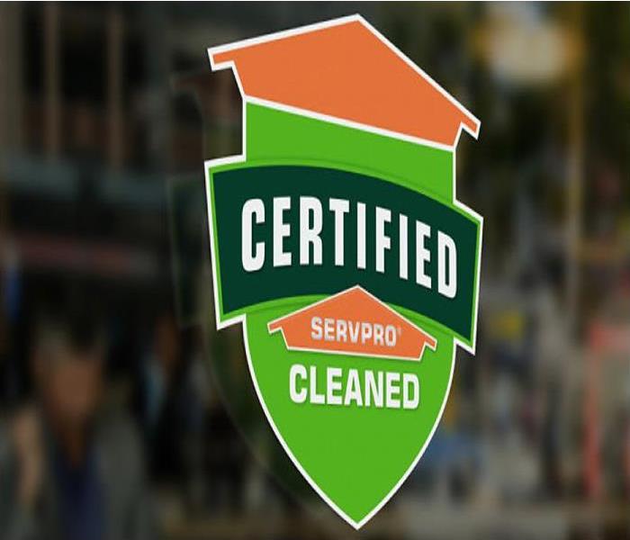 Certified: SERVPRO Cleaned window decal